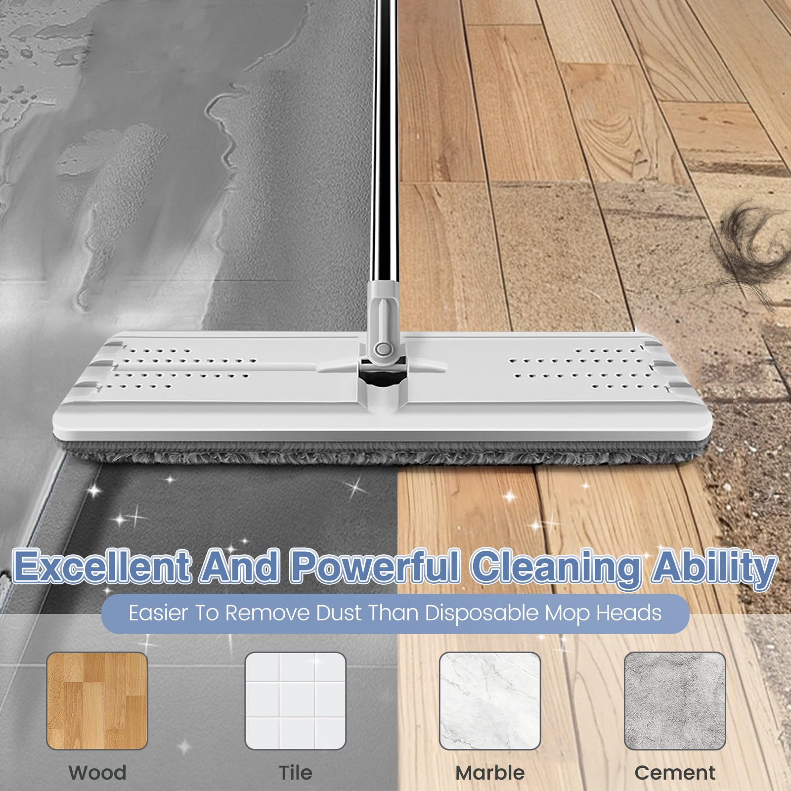 Amazon.com - Zeekech Flat Mop Head Replacement Pads Compatible